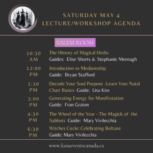 Saturday Agenda -Salem Room